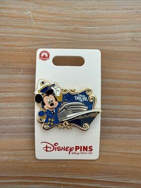 Disney Blue and Gold Captain Mickey Cruise Pin